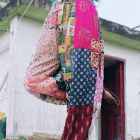 Kantha handmade boho hippie aladdin alibaba harem yoga pants one size NEW - Picture 14 of 14